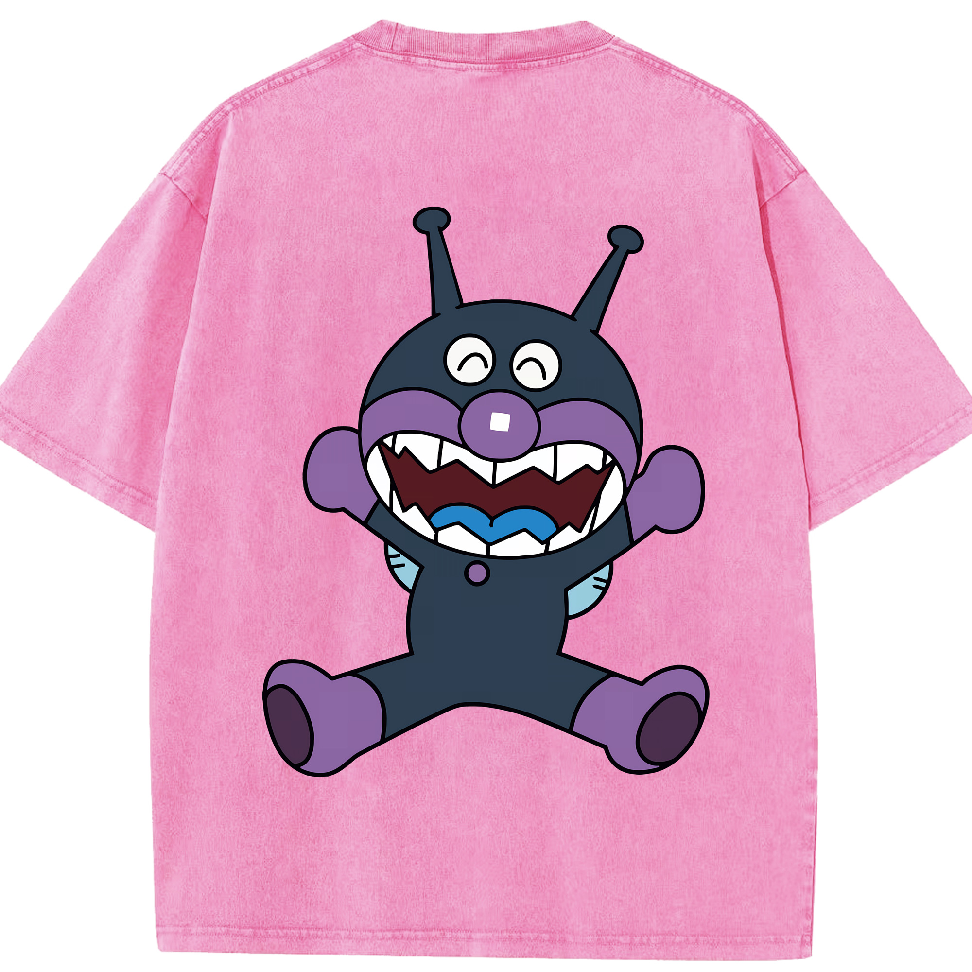 （画像用） アンパンマン Anpanman 綿100% ヴィンテージ風 半袖Tシャツ（背面プリント）